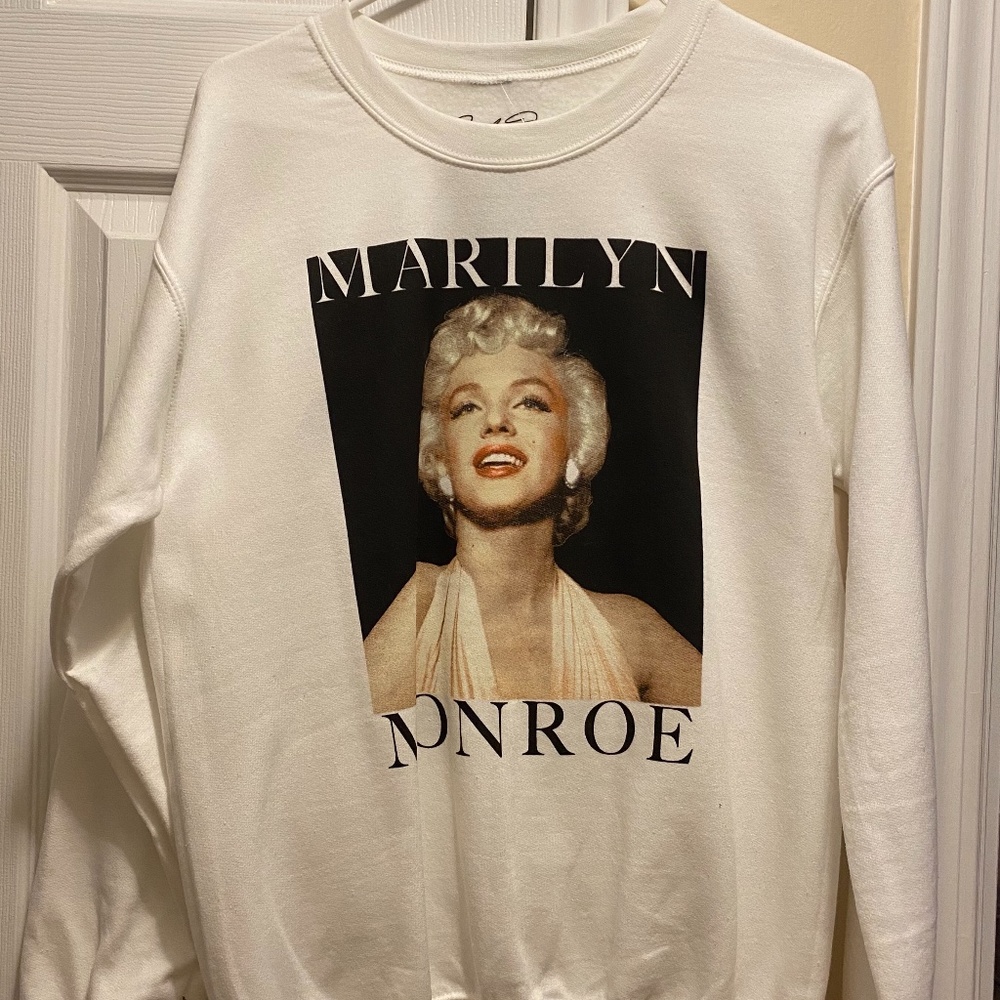 Marilyn Monroe White Sweatshirt